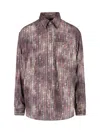 Y/project Floral Stripe Button-up Shirt In Pink