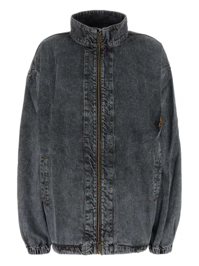 Y/PROJECT FUNNEL-NECK DENIM JACKET