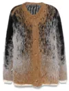 Y/project Gradient Faux-fur Cardigan In 黑色