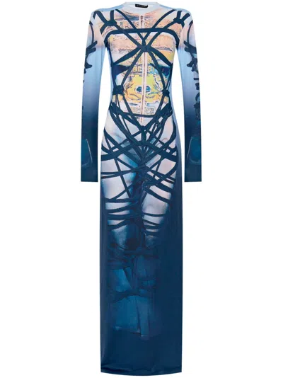 Y/PROJECT GRAPHIC-PRINT MAXI DRESS