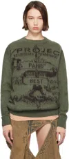 Y/PROJECT GREEN PARIS' BEST JACQUARD PULLOVER SWEATER