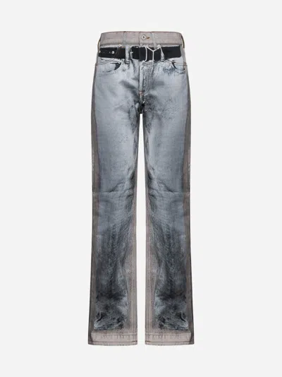 Y/PROJECT GREY DENIM YP TROMPE L'OEIL JEANS