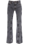 Y/project Y Project Hook-and-eye Flared Jeans In Black