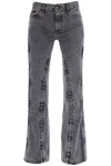 Y/PROJECT HOOK-AND-EYE FLARED JEANS