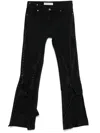 Y/project Leather Patch Belt Loop Distressed Jeans In Black