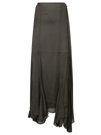 Y/project Hook And Eye Slip Skirt In Black