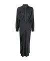 Y/project Y Project Woman Charcoal Stretch Viscose Blend Shirt Dress In Black