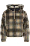 Y/project Y Project Men's Fleece Jacket With Zip Openings In Beige/black Check (beige)