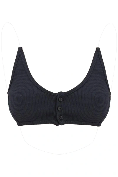 Y/project Invisible Strap Crop Top With Spaghetti In Black