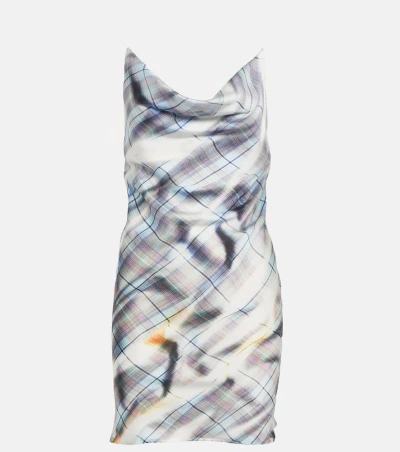 Y/project Invisible Strap Satin Slip Dress In Multicolor