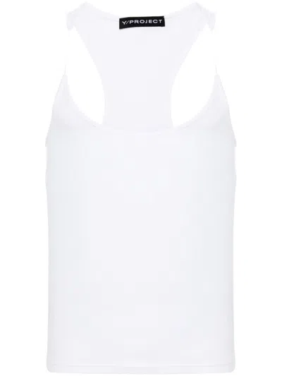 Y/project Invisible-strap Tank Top In White