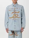 Y/project Light Blue Cotton Denim Jacket In Denim