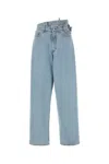 Y/project Asymmetric Organic-cotton Jeans In Blue