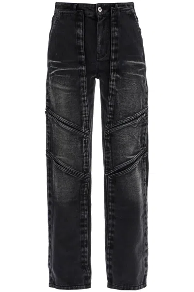 Y/project Jeans Con Pannelli Velcro In Black