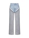 Y/project Jeans In Ice Blue/grey
