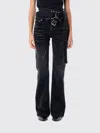 Y/project Jeans Bootcut Con Cintura Incrociata In Black