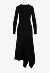 Y/project Knitted Asymmetric Midi Dress In Black
