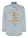 Y/project Light Blue Cotton Denim Jacket In Azul