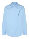 Y/project Light Blue Cotton Shirt In Azul