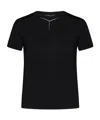 Y/project Black Stretch Jersey Y Chrome Baby Tee In Black