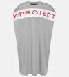 Y/PROJECT LOGO COTTON JERSEY MINIDRESS