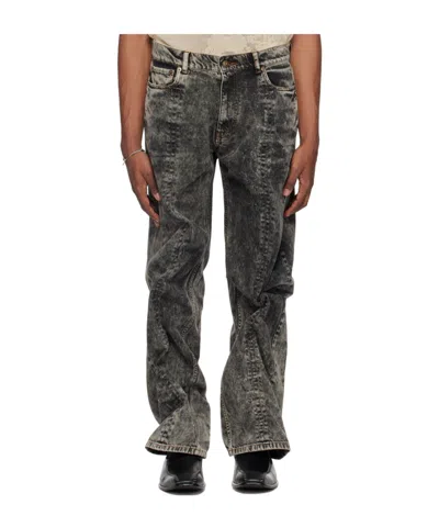 Y/project Logo-decorated Jeans In Black