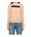 Y/project Beige Logo Patch Long Sleeve T-shirt In Nude