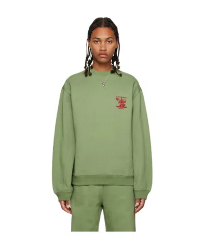 Y/project Logo-embroidered Organic Cotton Sweatshirt In Green