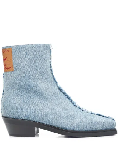 Y/PROJECT LOGO-PATCH BOOTS