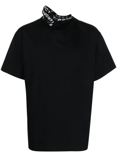 Y/project Evergreen Triple Collar Cotton T-shirt In Black