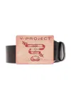 Y/project Logo-engraved Leather Belt In Black