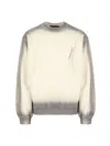 Y/project Logo-print Faded-wash Cotton-jersey Sweatshirt In Cream