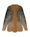 Y/PROJECT Y/PROJECT RIBBED TRIM FAUX-FUR CARDIGAN