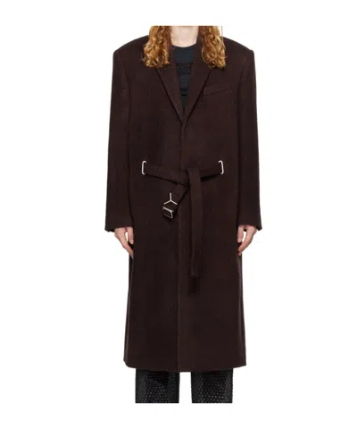 Y/project Long-sleeved Coat In Black