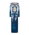 Y/project Jpg Bondage Jersey Long Dress In Blue