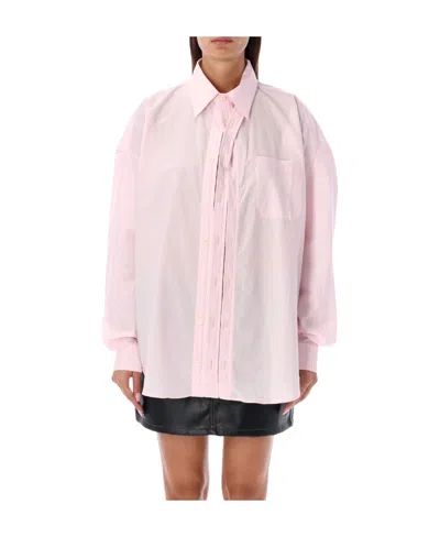Y/project Long-sleeved Lapel Shirt In Pink