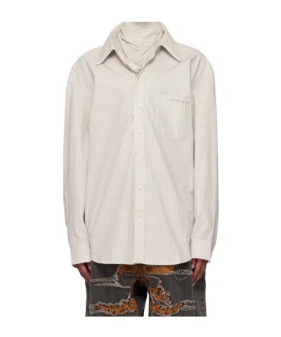 Y/project Beige Turtleneck Shirt In Beige Check