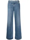 Y/project Blue Y Belt Arc Straight-leg Jeans In Blue