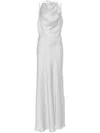 Y/project Double-strap Gown - Women's - Recycled Polyester In Silver Grey