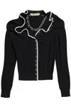 Y/PROJECT MERINO WOOL CARDIGAN WITH NECKLACE