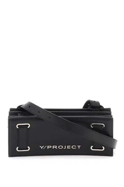 Y/project 'mini Accordion' Black Crossbody Handbag For Men