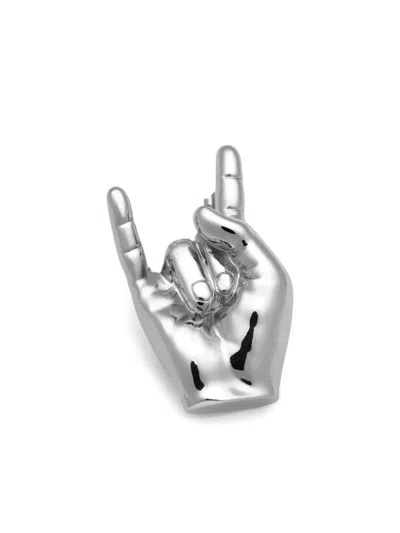 Y/project Mini Rock On Earring In Silver