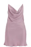 Y/project Mini Satin Slip Dress With Spaghetti Straps In Purple