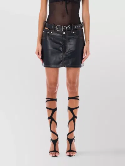 Y/project Mini Skirt Pockets And Belt Loops In Grey