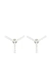 Y/project Mini Y Earrings Decorated With Fake Pearls