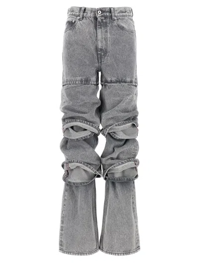 Y/project Multi Cuff Jeans In Gray