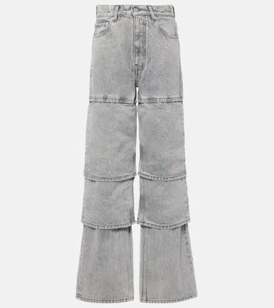 Y/project Multi Cuff Straight Jeans In Grey