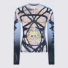 Y/project Bondage Print Jersey Top In Blue