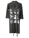Y/project Multiscarf Rock Band Print Dress In Vintage Black