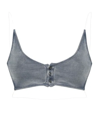 Y/project Open-back Crop Top In Gray